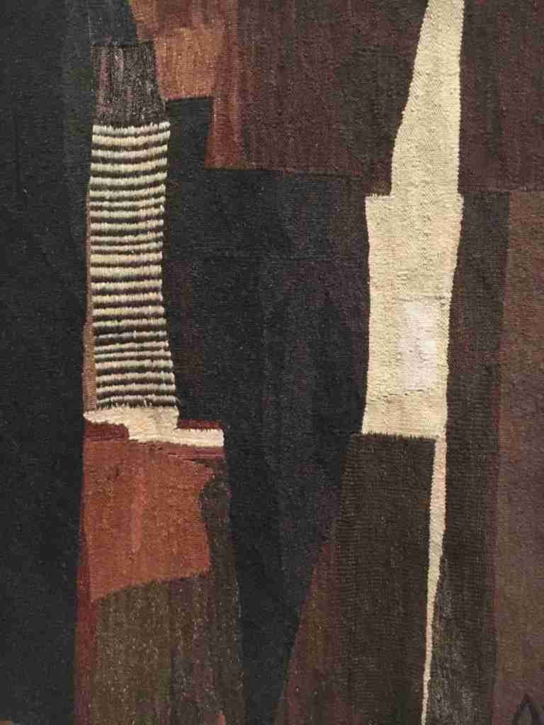 Magdenlena Abakanowicz detail of early 2D wallhanging
