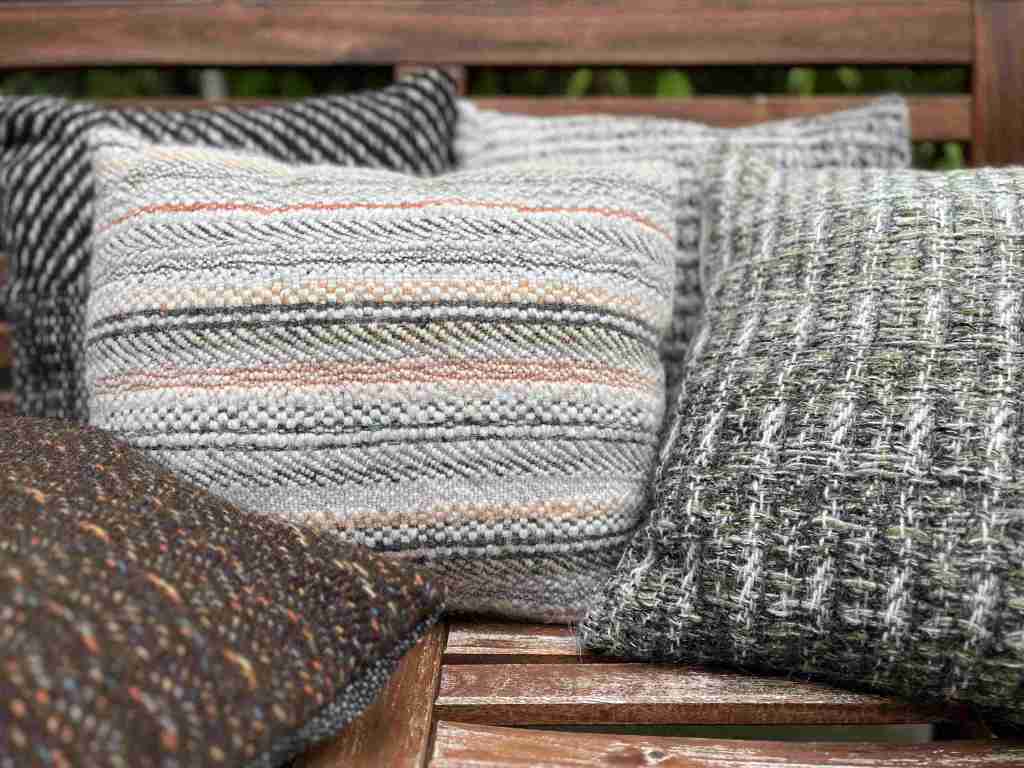 Wool cushions currently on sale at LiminalWEAVE