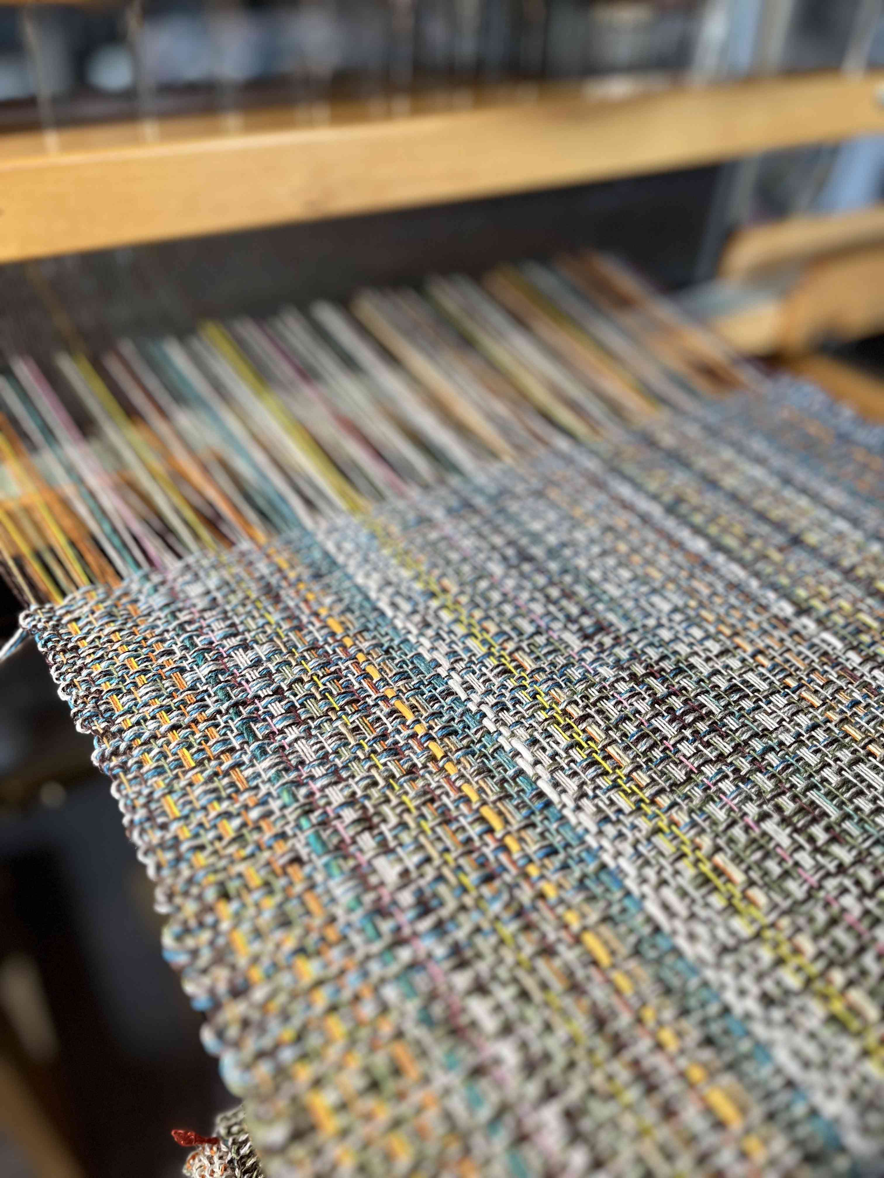 Weaving up close on the loom